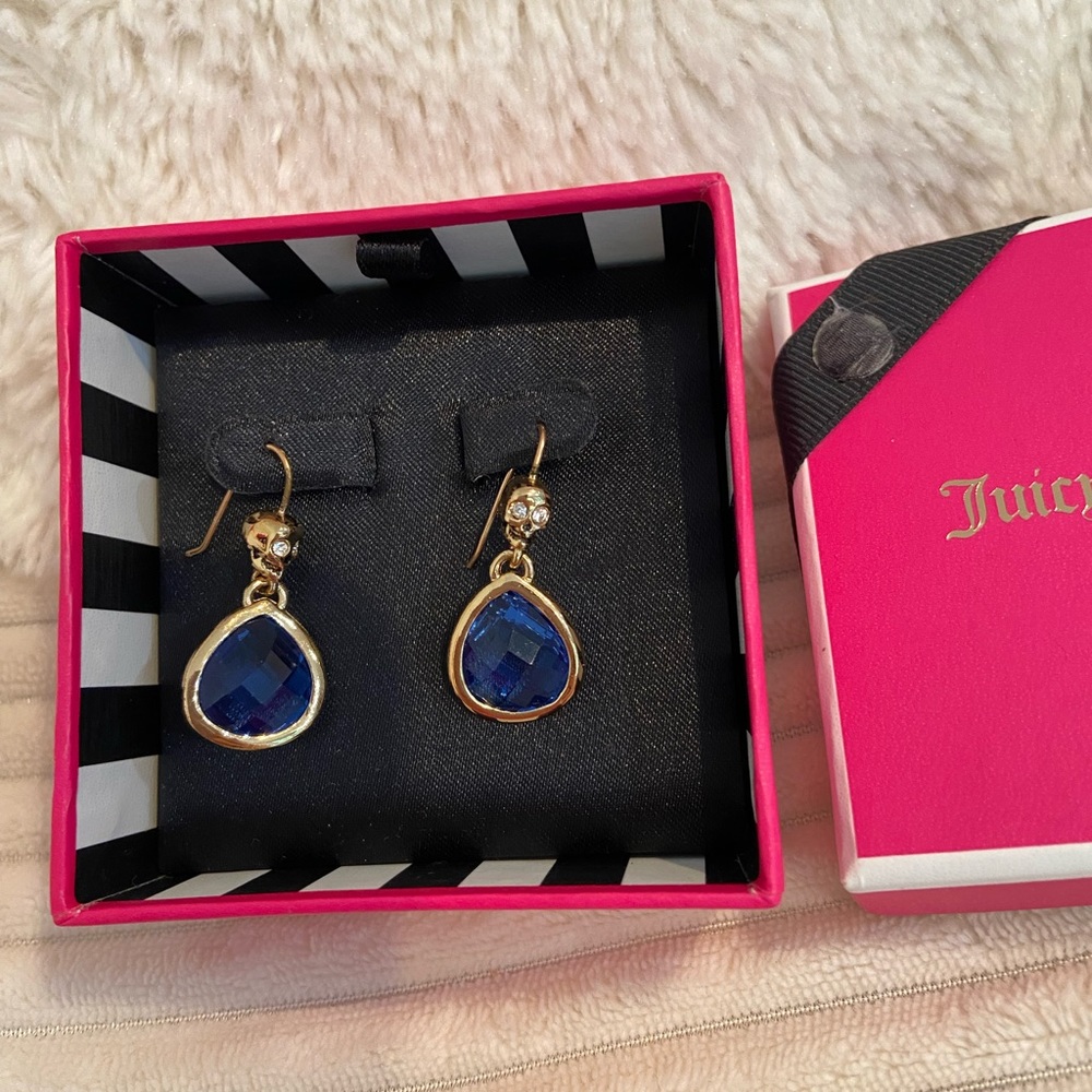 Juicy Couture E-faceted Teardrop Earrings